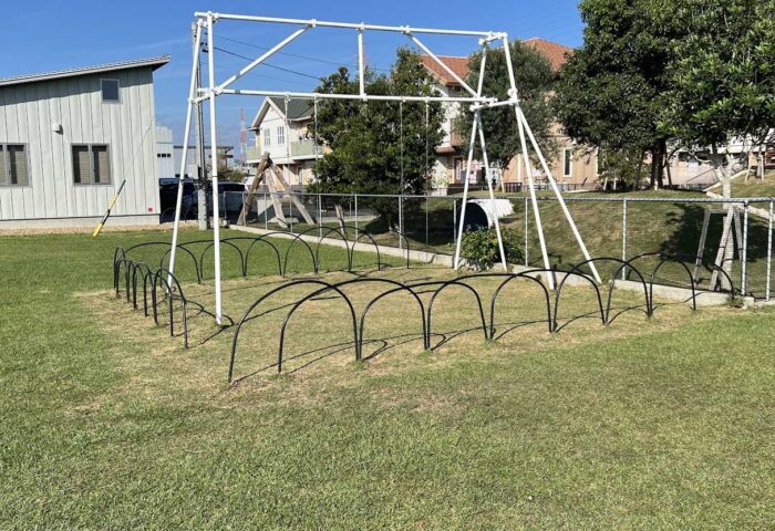 パイプを使った遊具
